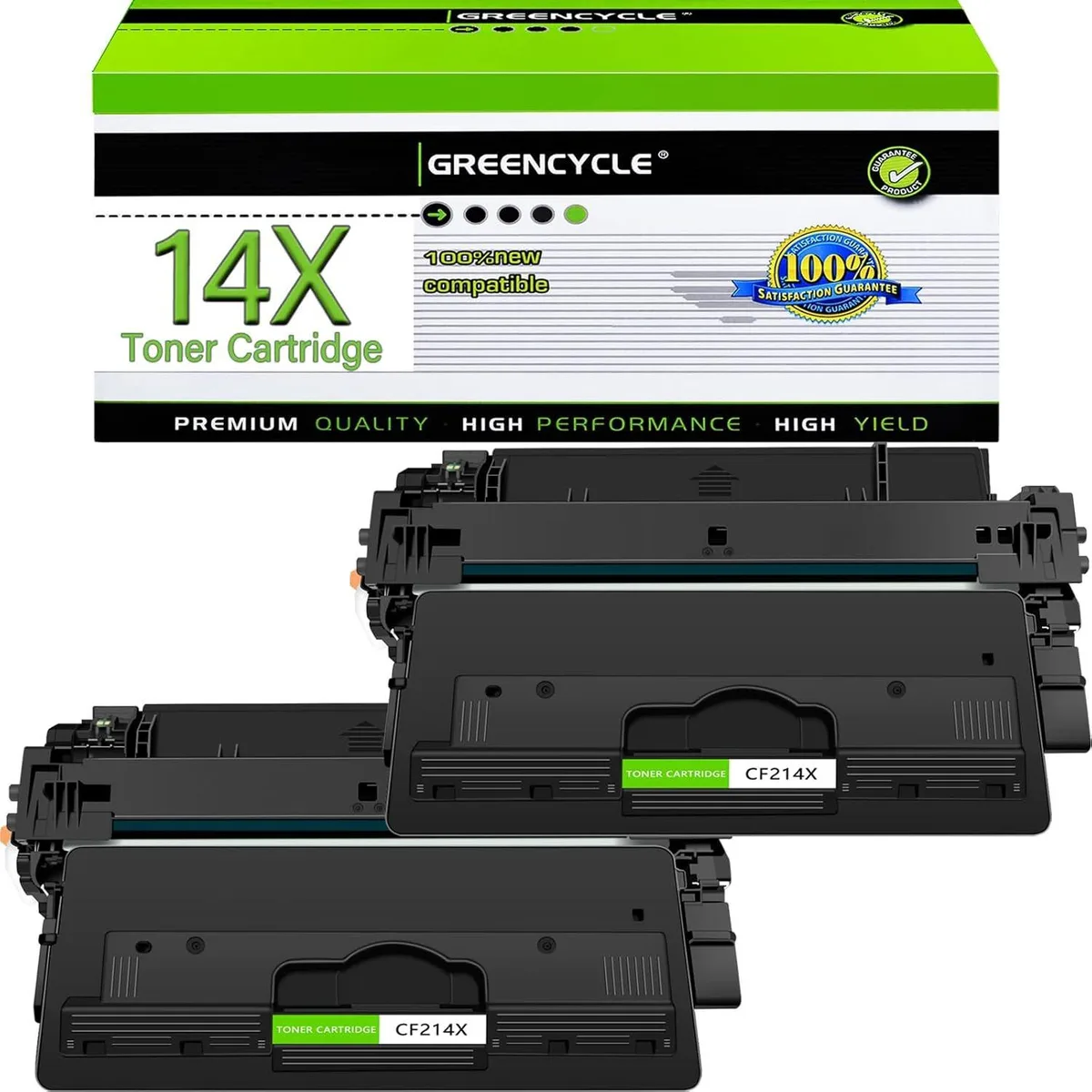 GREENCYCLE GREENCYCLE CF214X Compatible Toner Cartridge 2-Pack Black 17500 Pages — product photo