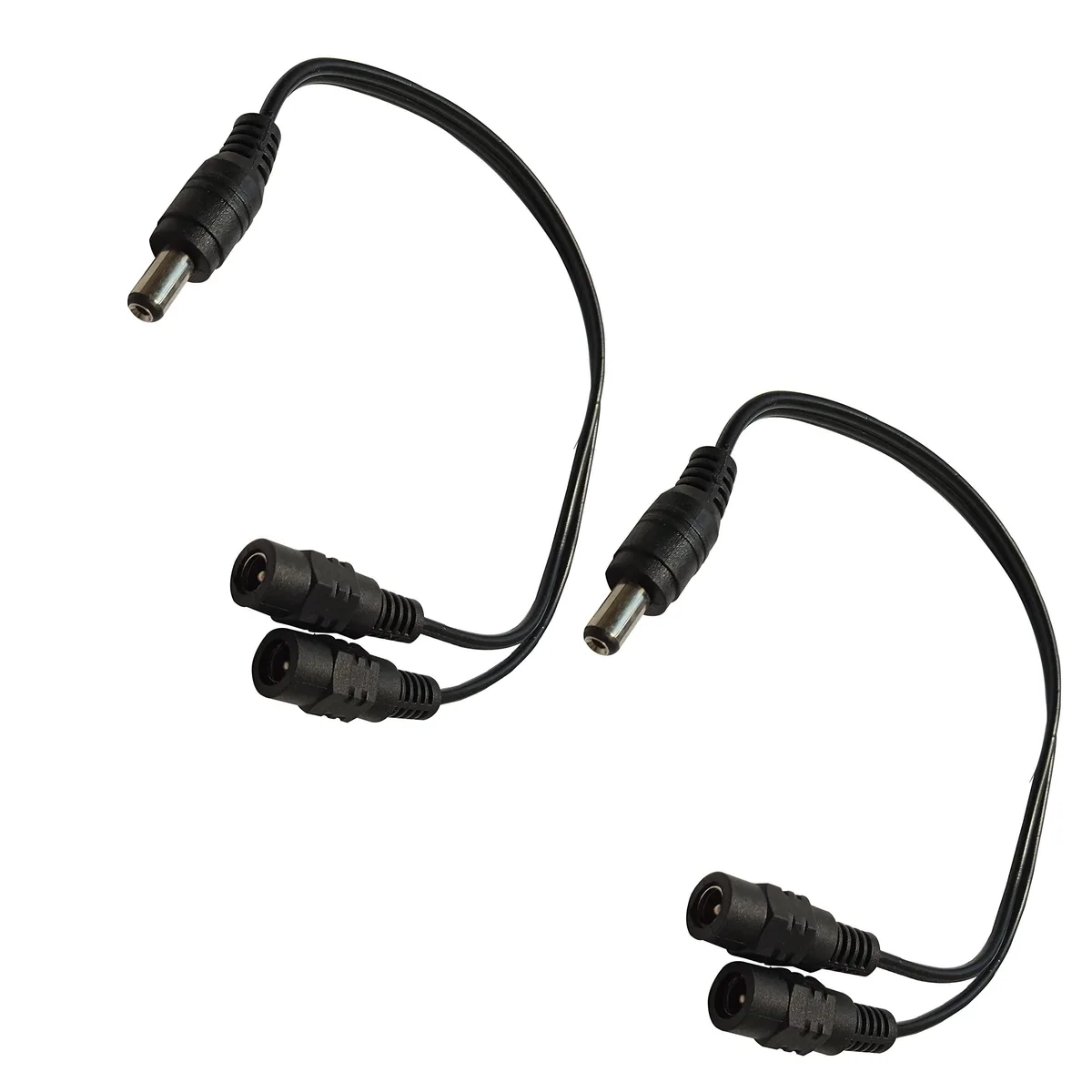 WRIARICH WRIARICH DC Y Splitter 1 Male to 2 Female 5.5mm x 2.1mm 30cm 2pcs — product photo