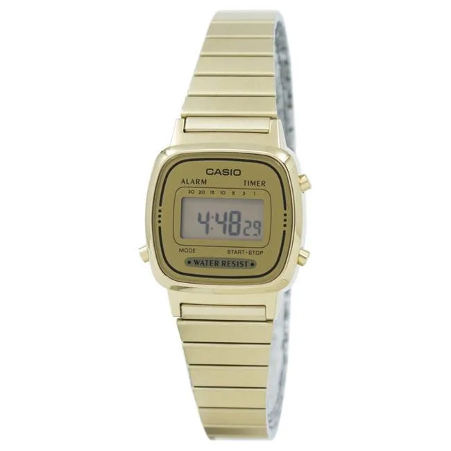 CASIO Casio Vintage LA670WGA-9 Gold Tone Steel Link Watch — product photo