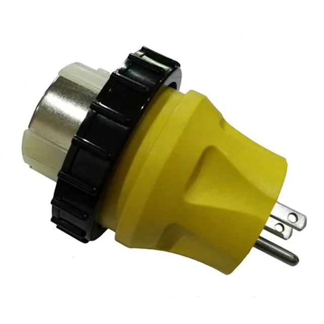 Parkworld Parkworld 691715 15A 5-15P to Marine 50A SS2-50R Straight Blade Plug — product photo