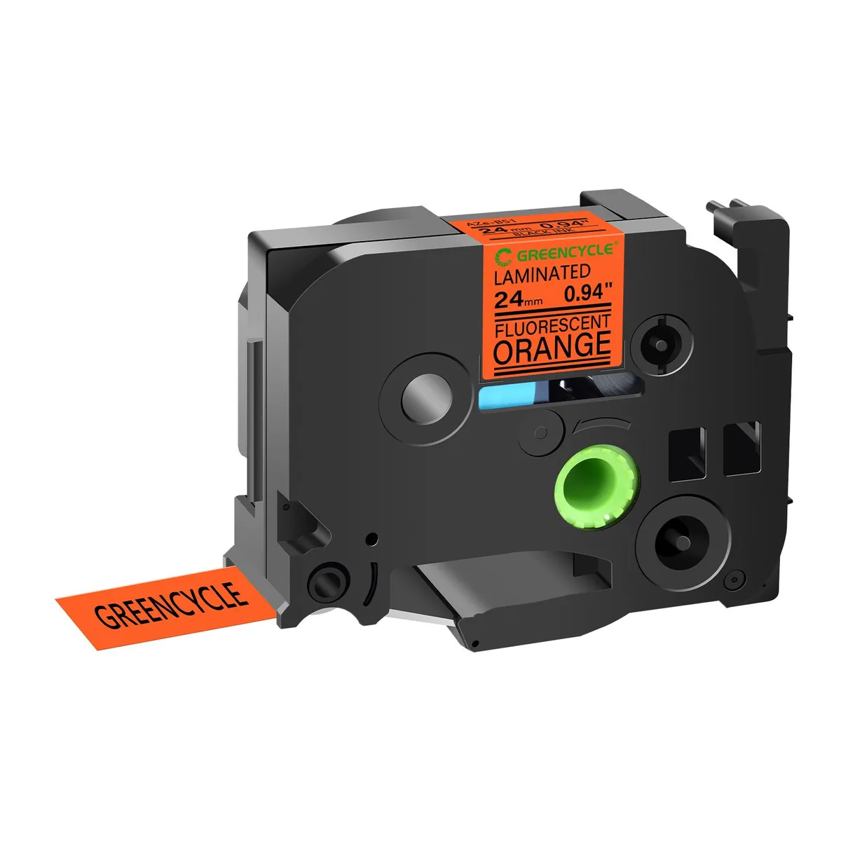 GREENCYCLE GREENCYCLE TZe-B51 label 24mm black on fluorescent orange 20 pack — product photo