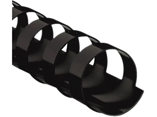 FELLOWES FELLOWES 52323 Plastic Comb Binding 1/2" 56-90 Sheets Black 25 Pack — product photo