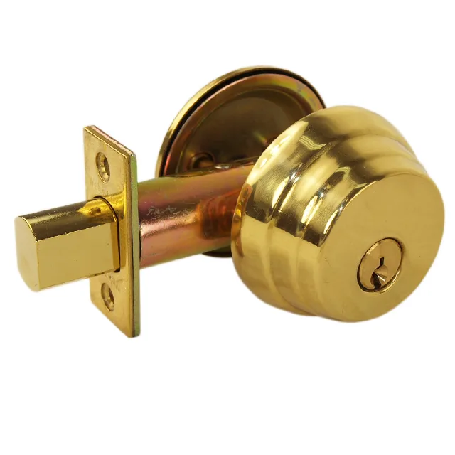 Webster Webster WHSCD-3-SC1 Polished Brass Single Cylinder Deadbolt Door Lock — product photo