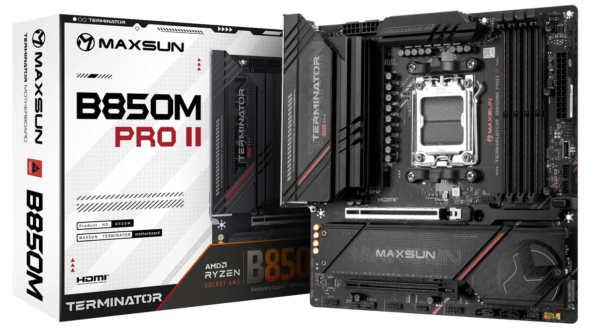 MAXSUN MAXSUN MS-Terminator B850M PRO WiFi AM5 motherboard accessory — product photo