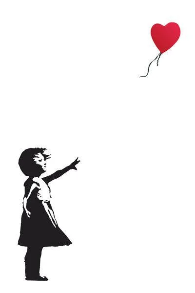 Banksy Balloon Girl poster print 24 x 36 inches on heavy paper