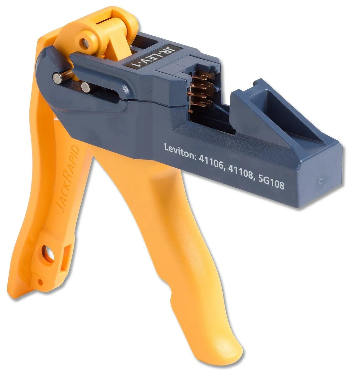 Fluke Networks JackRapid termination tool with ergonomic handle for Leviton jacks