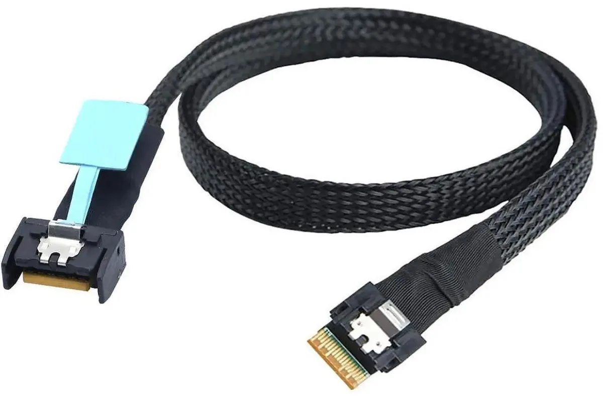 SMUGDESK SMUGDESK Gen5 MCIO Slimline SFF8654 4i to SFF8654 4i Cable 0.5M — product photo