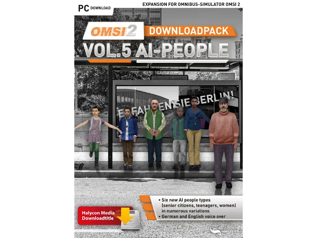 Aerosoft GmbH Aerosoft GmbH 44772 OMSI 2 Add-on Downloadpack Vol. 5 - KI-Menschen downloadable game — product photo