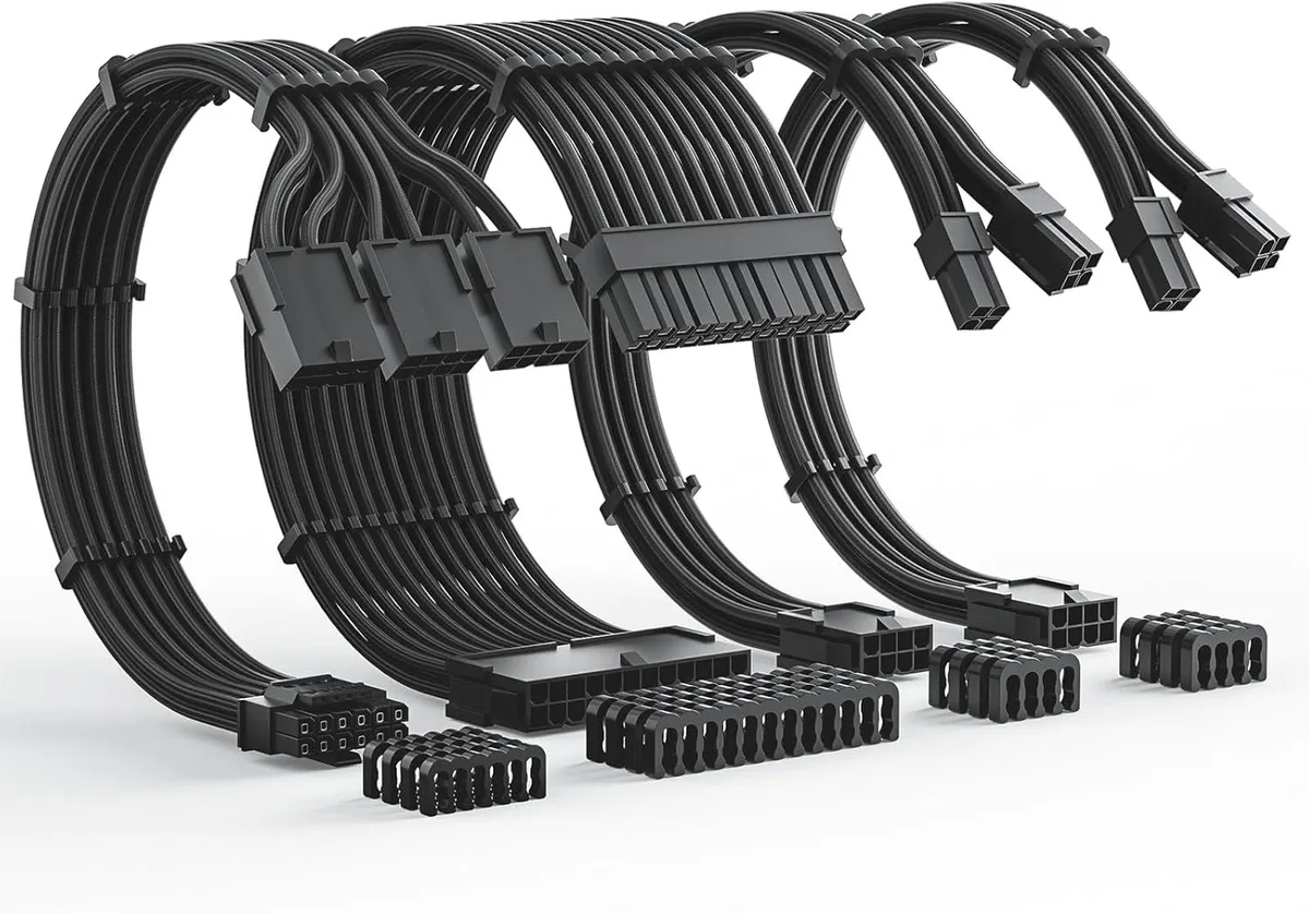 BFKK BFKK 12VHPWR Extension Kit 16AWG PCIe 5.0 30cm Black — product photo