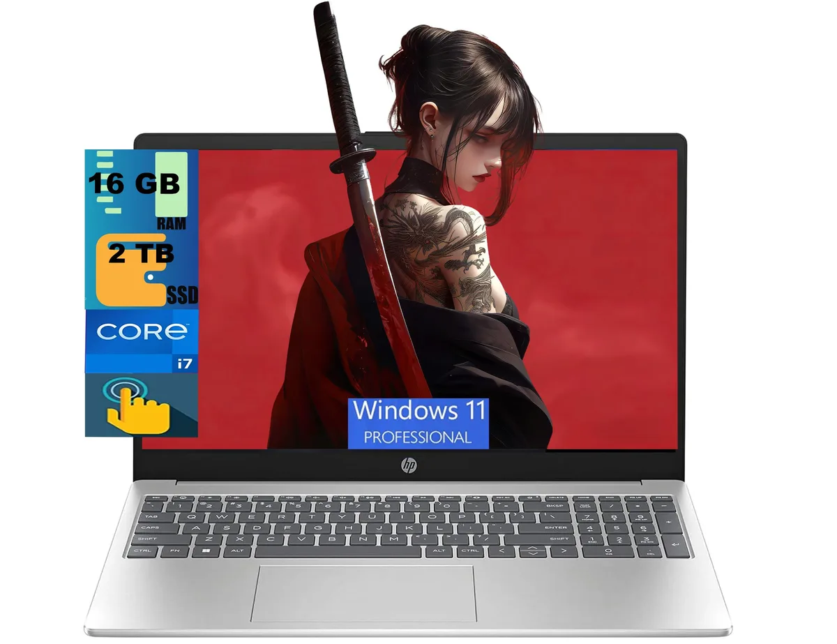 HP HP 15 i7-1355U 16GB 2TB 15.6 FHD Touch Silver — product photo