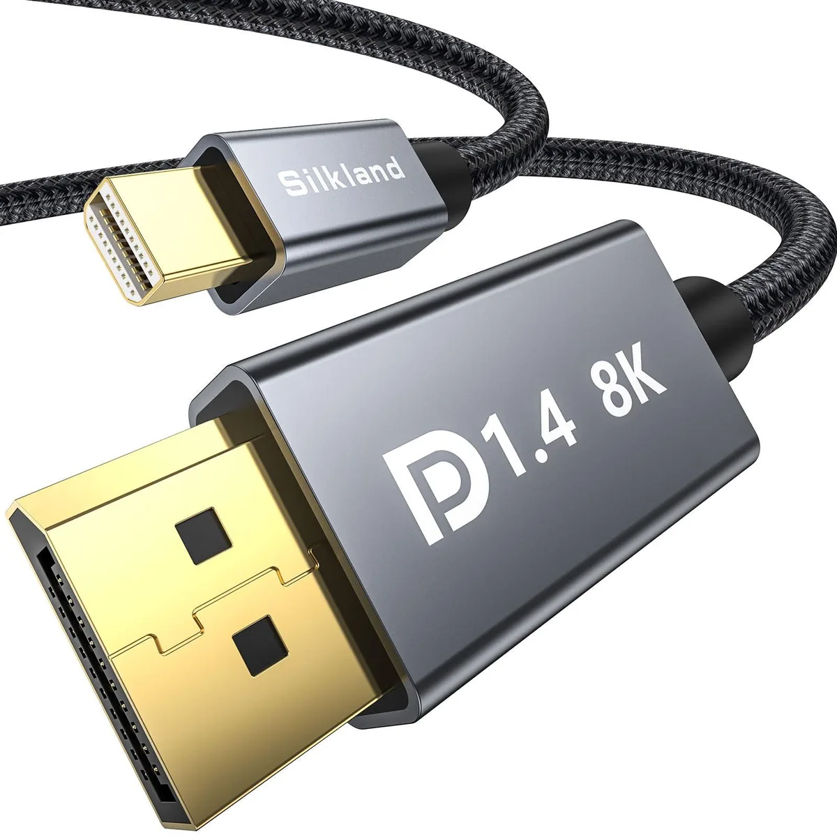 Silkland 8K Mini DisplayPort to DisplayPort 1.4 Cable 6.6ft — product photo