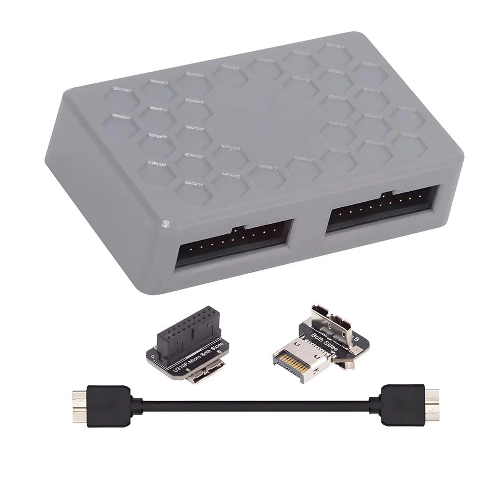 LORDWORLD LORDWORLD USB 3.1 Type-E to Dual USB 3.0 19/20-Pin Adapter — product photo