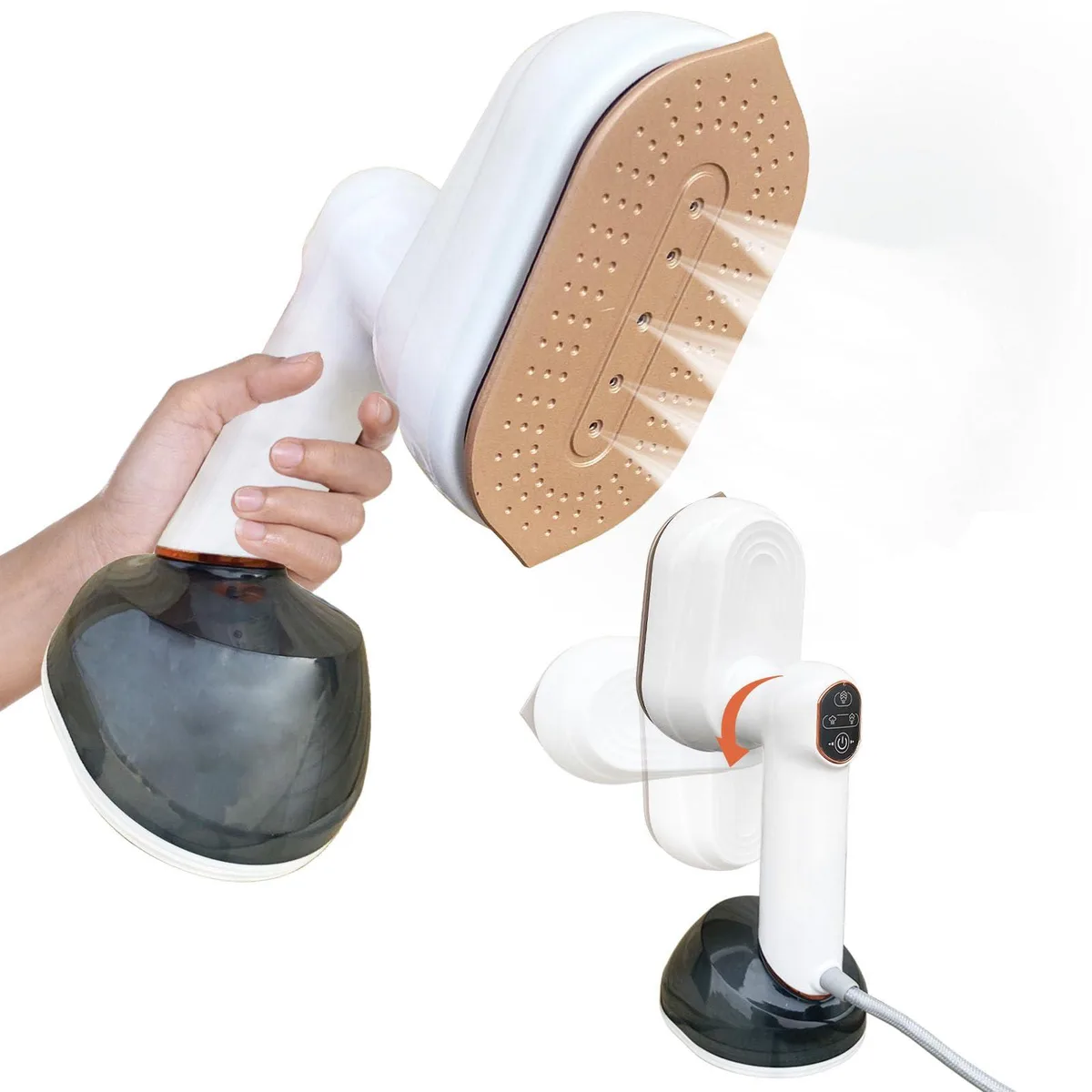 2 in 1 Steamer & Iron 1200W 7.8OZ 25S Heat-up 1.5M Cord — product photo