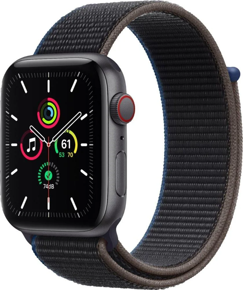 Space Gray aluminum 44mm watch with Charcoal Sport Loop band