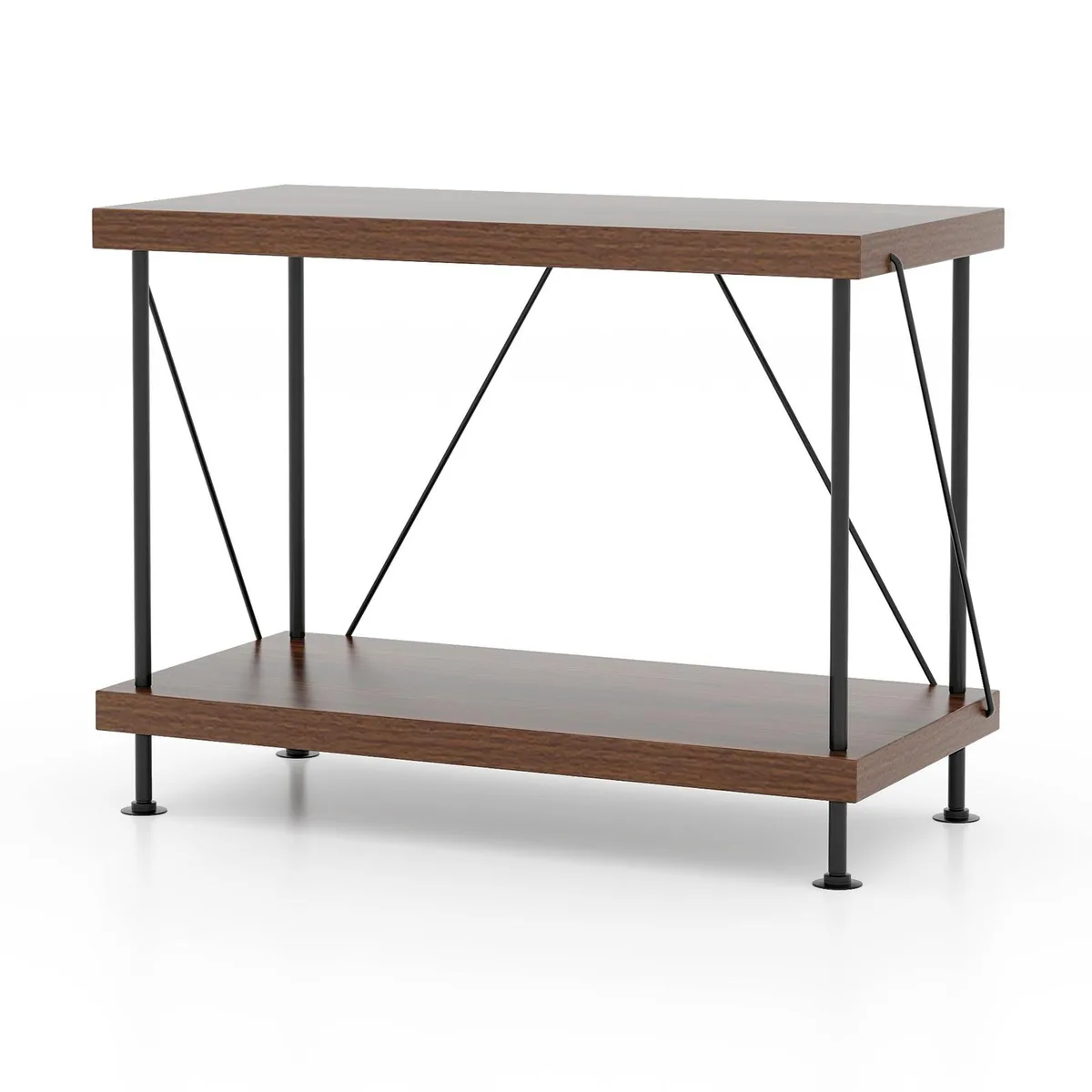 SlickBlue SlickBlue 2-Tier Bookshelf Walnut 23.5" x 11.5" x 18 — product photo