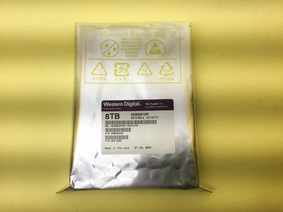 Western Digital Western Digital WD8002PURP 8 TB SATA hard drive accessory — product photo