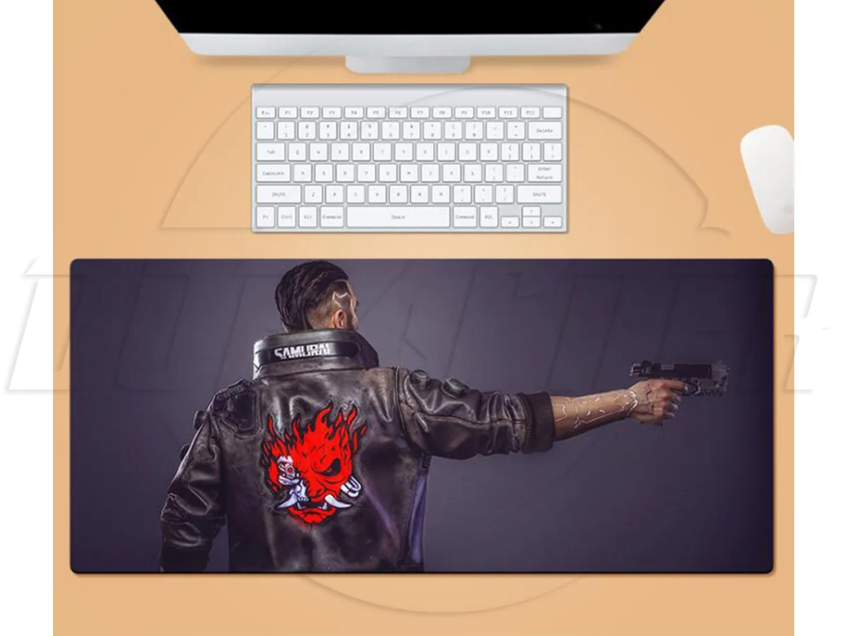 sakose sakose Cyberpunk 2077 Pink Extended 2XL mouse pad 35.40" x 15.70 — product photo