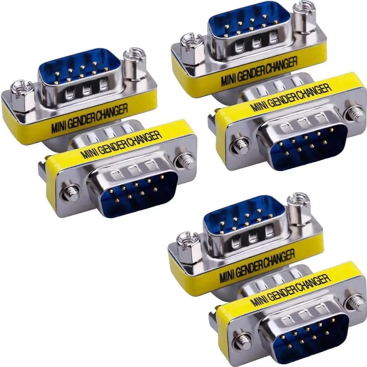 Vszerda Vszerda 6-Pack DB9 Male-Male Mini Gender Changer Adapter — product photo