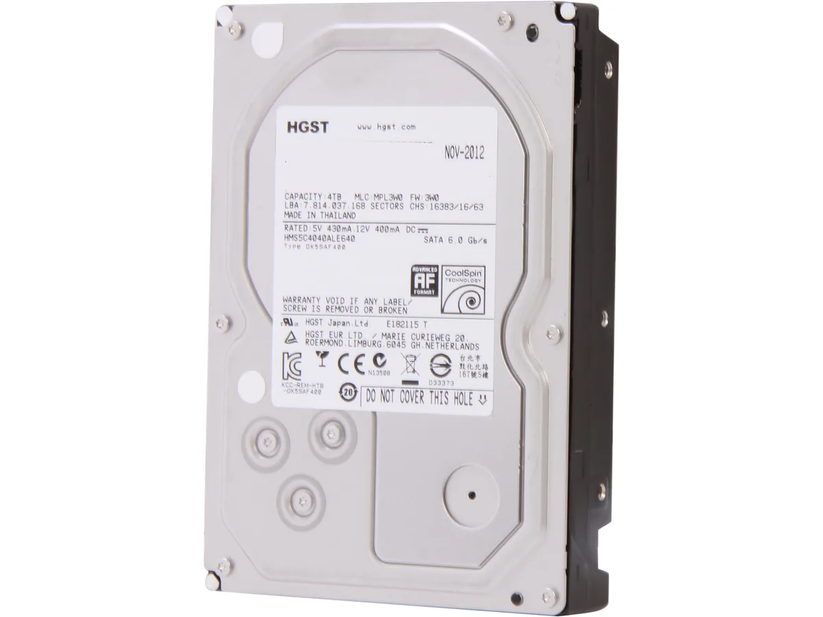 HGST HGST 0F19847 4TB 5700 RPM 64MB SATA 3.5" internal hard drive — product photo