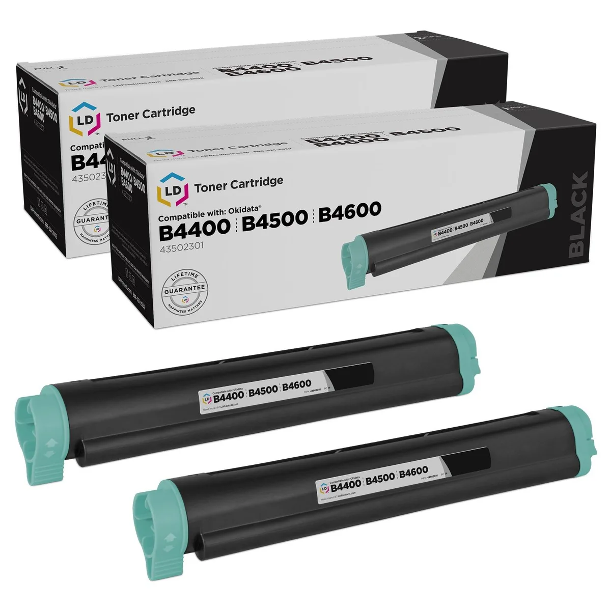 LD Products LD Products 43502301 Type 9 Black Toner Cartridge 2-Pack — product photo