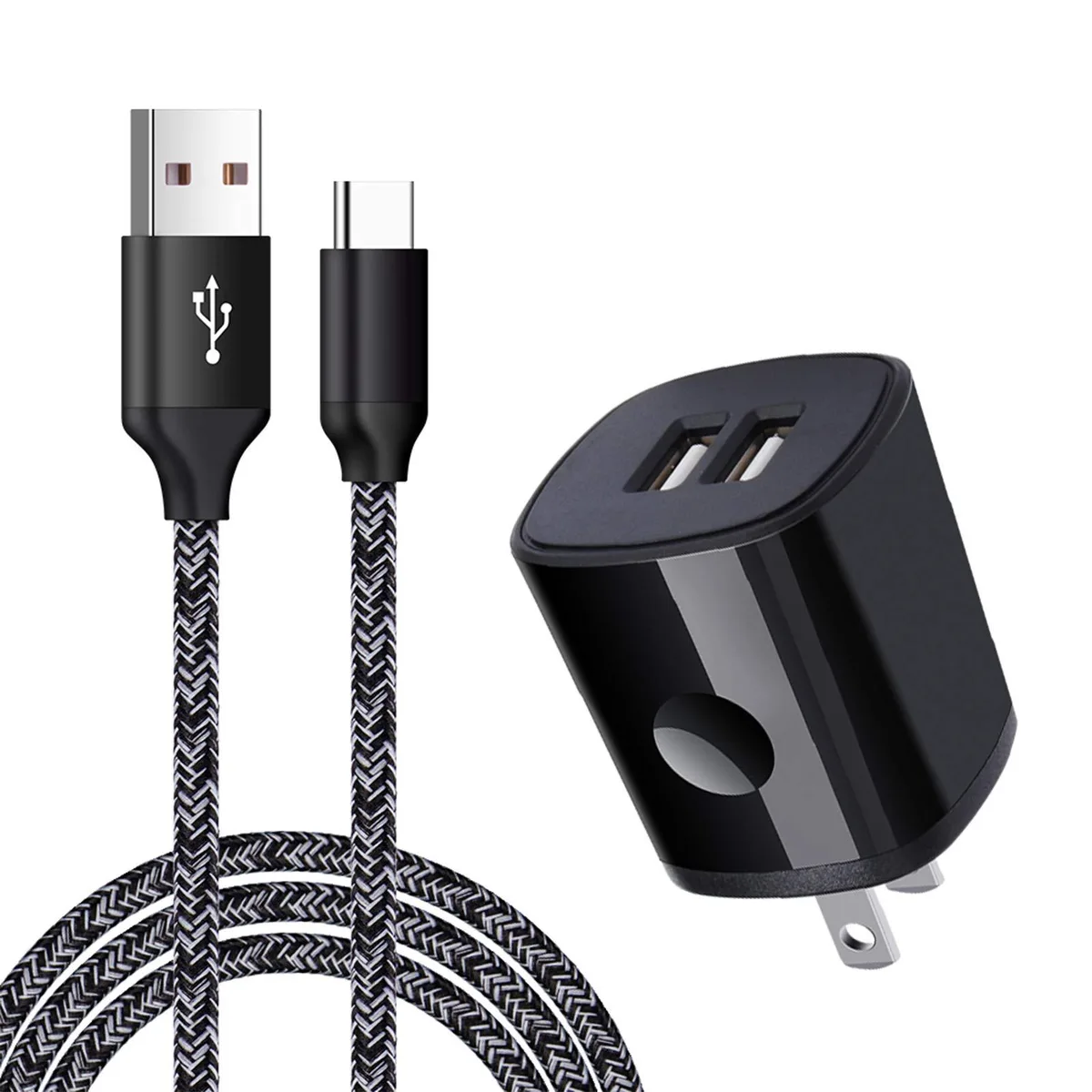  GE BP1805 USB-C phone cable 6 ft black 2.1 A 480 Mbps — product photo