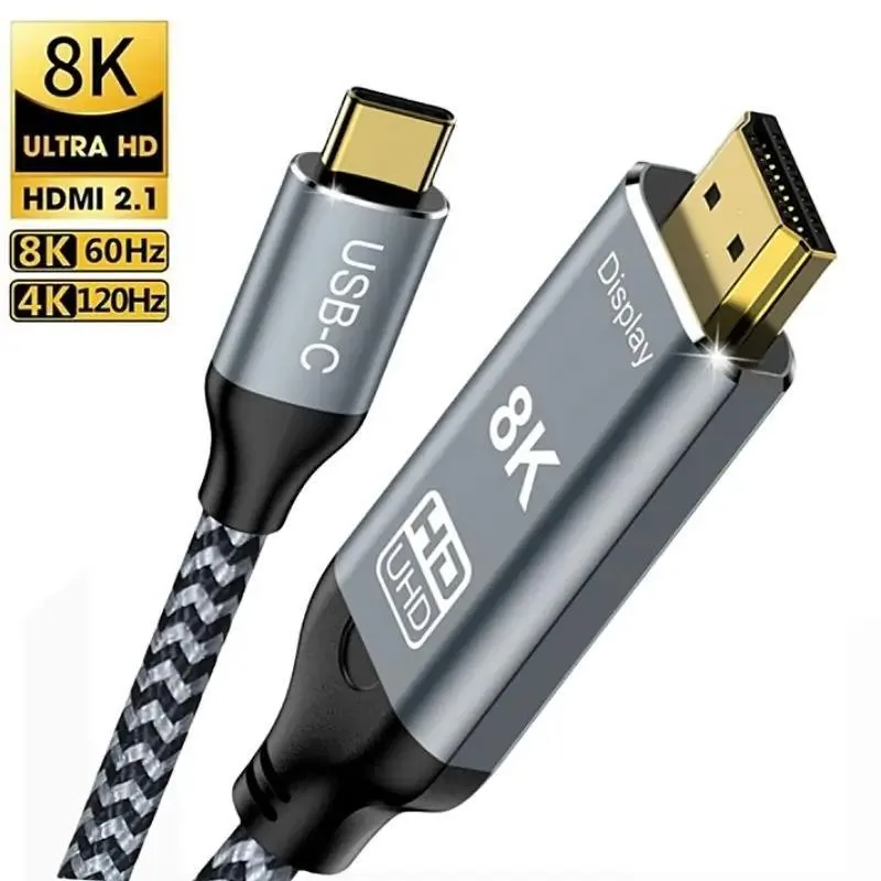 WRIARICH WRIARICH TJ-C2HDMI8K USB C to HDMI 2.1 cable 3.3ft 48Gbps 8K@60Hz — product photo