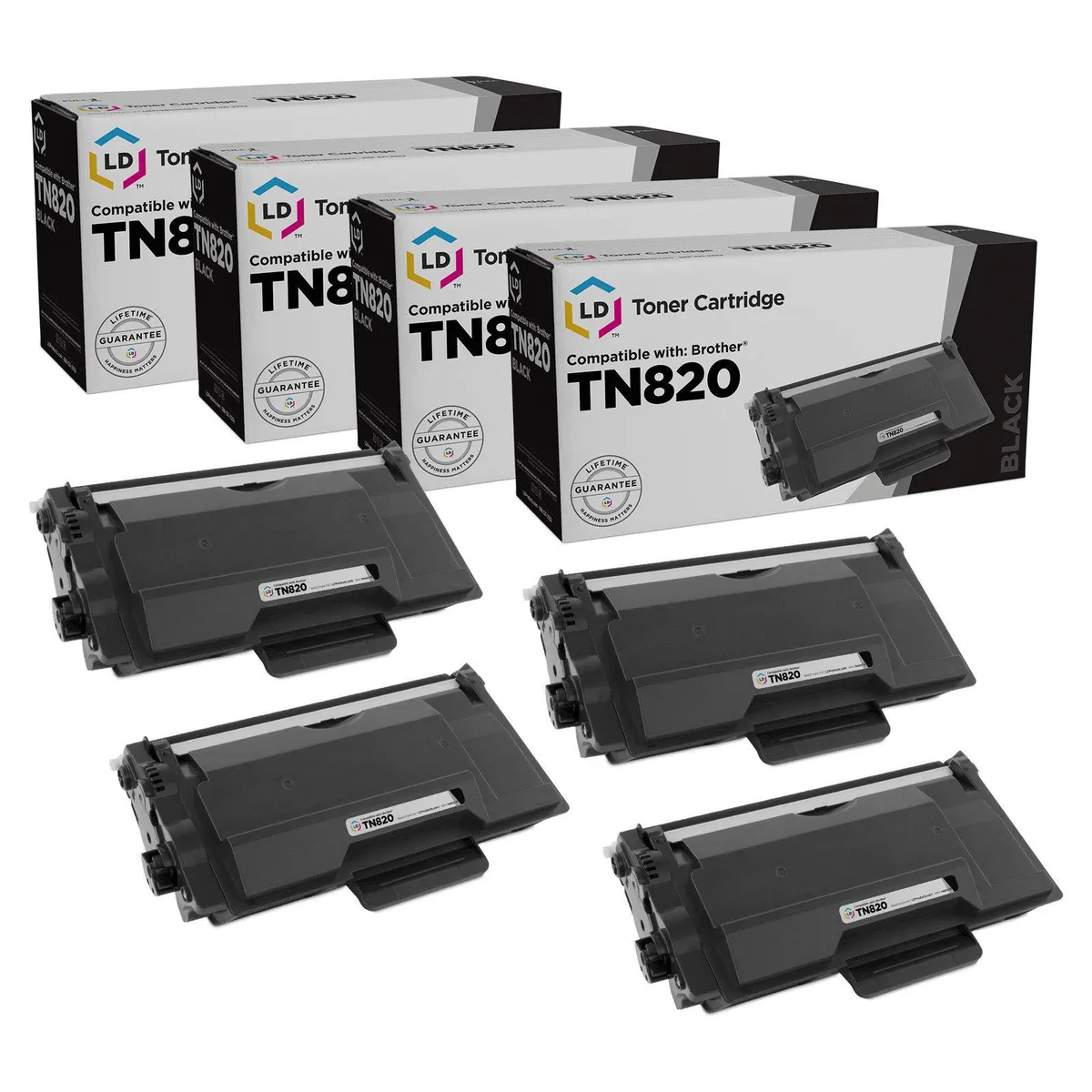 LD Products LD Products Compatible Toner Cartridge Replacement for Brother TN820 Black 4-Pack — product photo
