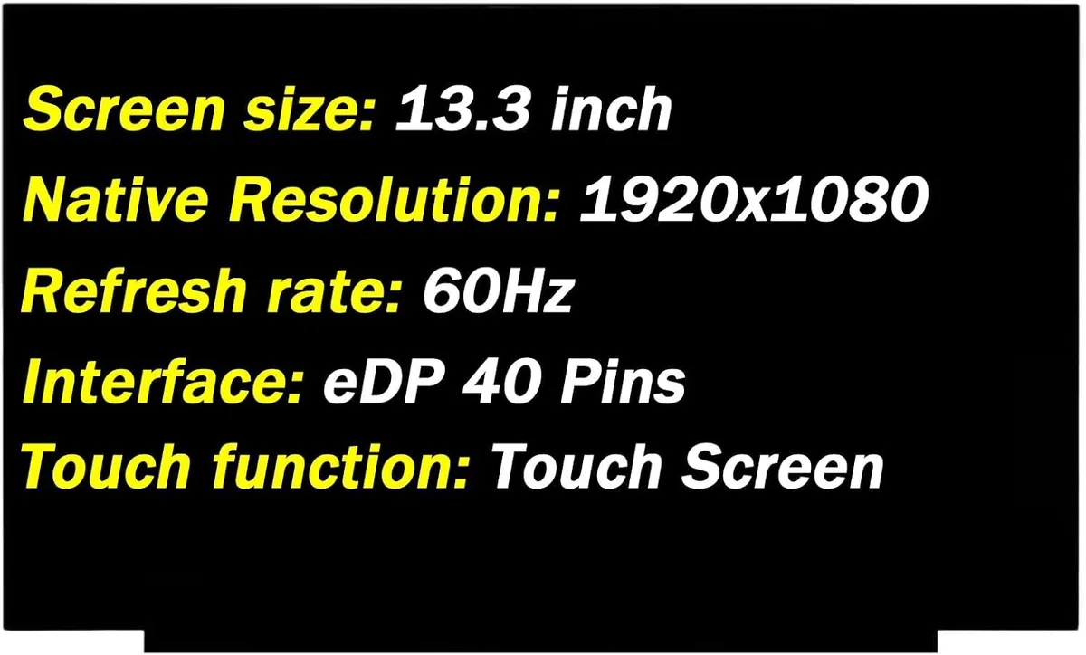 NUOLAISUN NUOLAISUN 13.3" FHD 1920x1080 60Hz 40-pin Touch Screen for EliteBook 735 G5 G6 — product photo