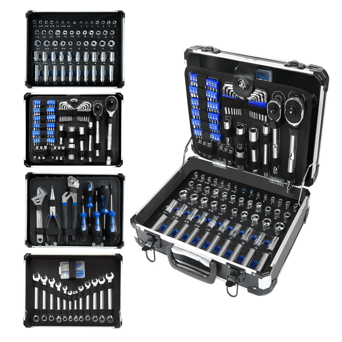 Prostormer 240-piece tool set in aluminium case