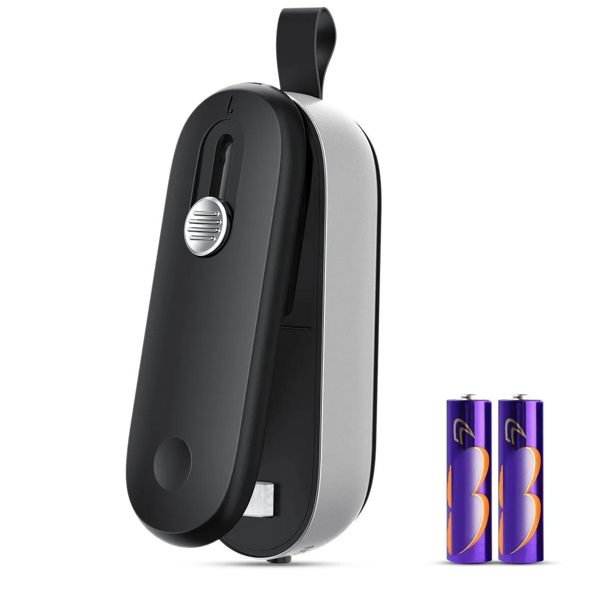  FEPPO Mini Bag Sealer 2 in 1 Heat Seal Cutter Handheld Vacuum Sealer Black — product photo