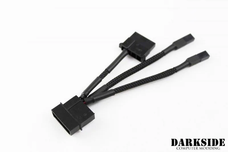 Darkside Computer Modding Darkside Computer Modding Pass-Through Y-Cable 4" 4-Pin Molex Type 8s DS-0375 — product photo