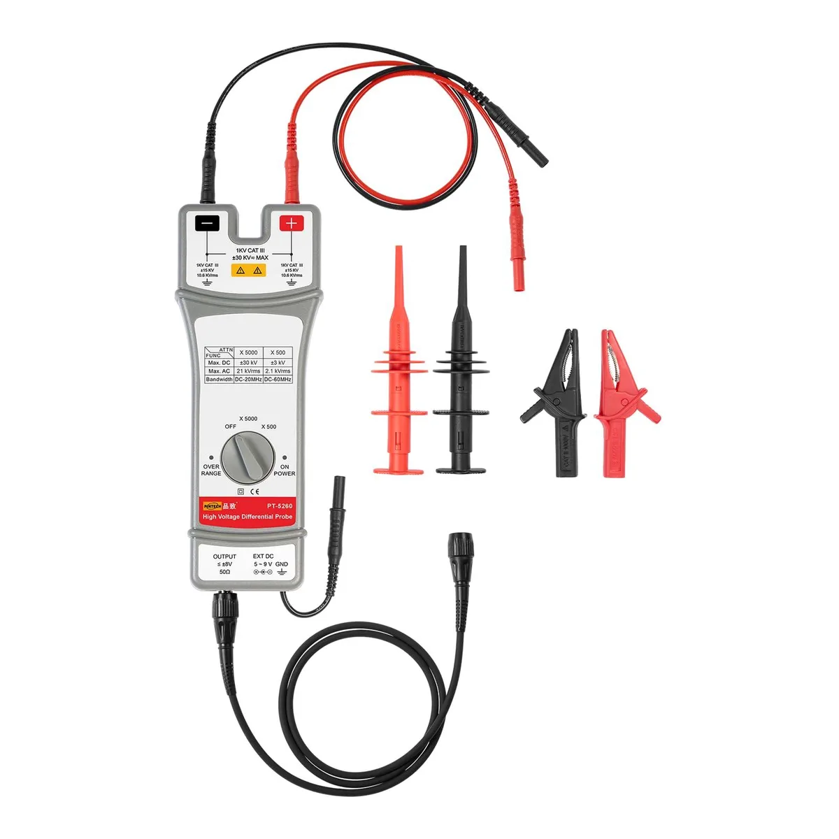 Pintech Pintech PT-5260 60kV 60MHz 500X/5000X differential probe measurement tool — product photo
