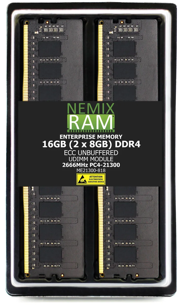NEMIX RAM NEMIX RAM 16GB (2 x 8GB) DDR4 2666MHz ECC UDIMM server RAM — product photo