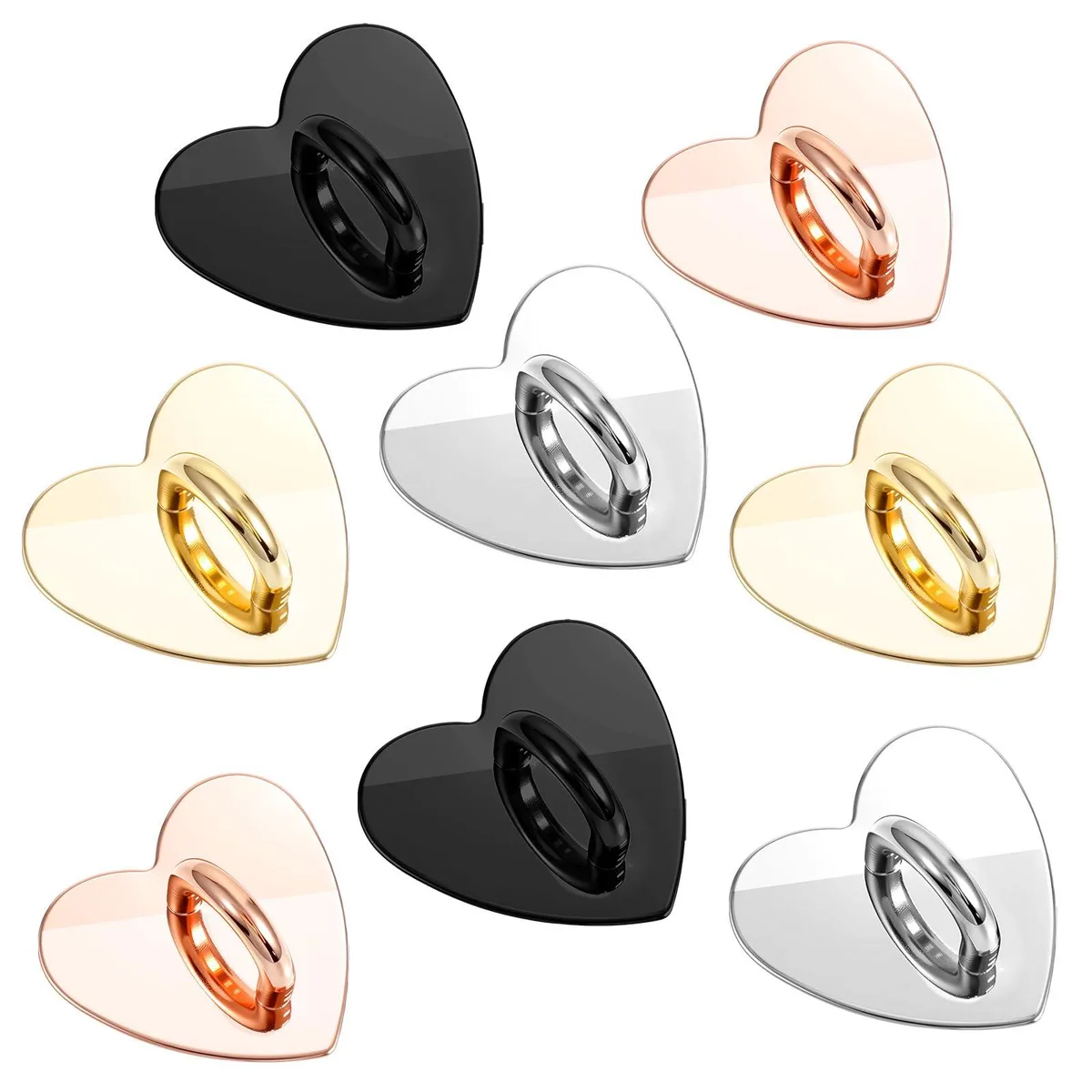  Motorola 678840 Phone Charm Hooks 8 Pcs Heart 2.5cm Zinc — product photo