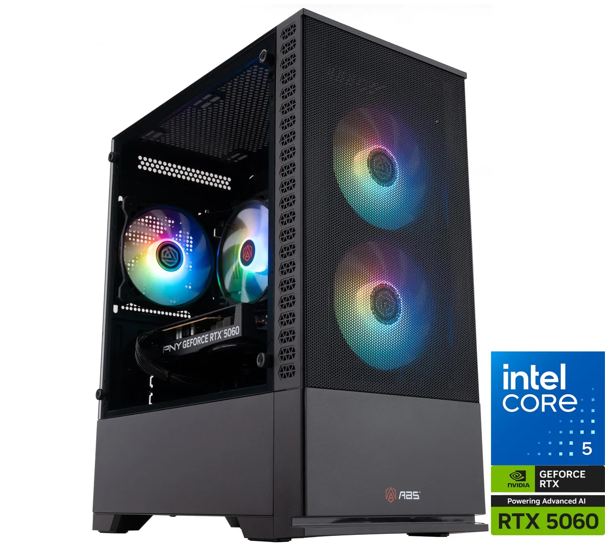 ABS ABS Cyclone Aqua CA120F5060 gaming PC Intel Core 5 120 RTX 5060 32GB DDR4 1TB — product photo
