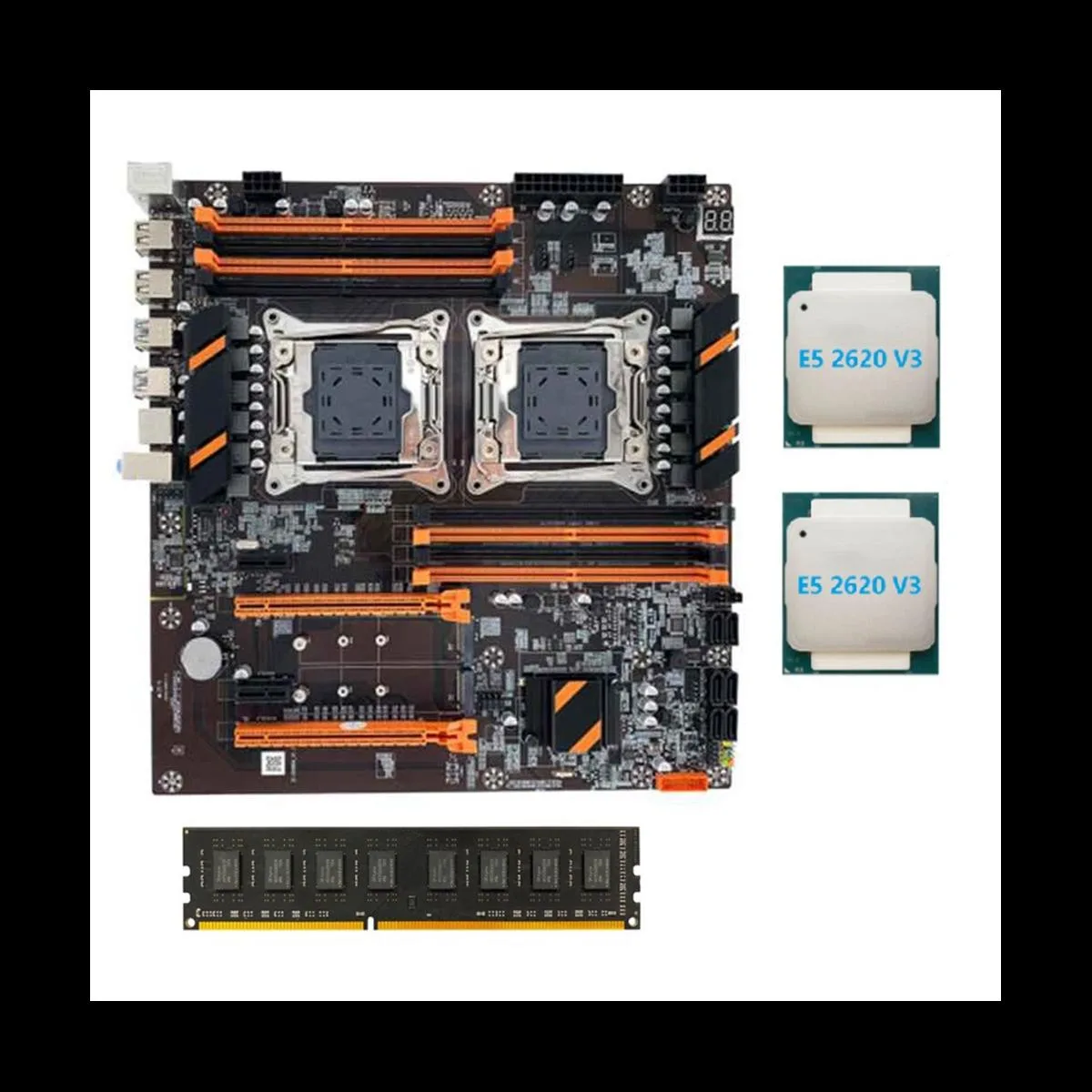 YINGHUA YINGHUA X99 Dual LGA2011 Server Motherboard 2×E5-2620 V3 4GB DDR4 2133 — product photo