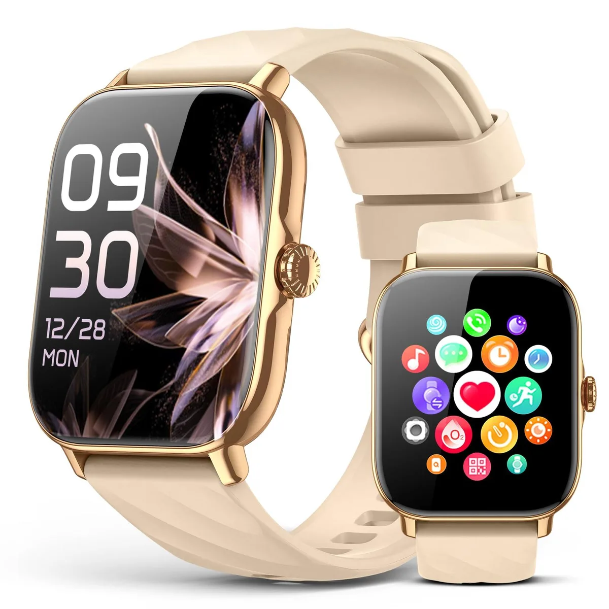  Kriutefy P72 Smart Watch Gold 1.91" 320x380 Bluetooth 5.3 — product photo