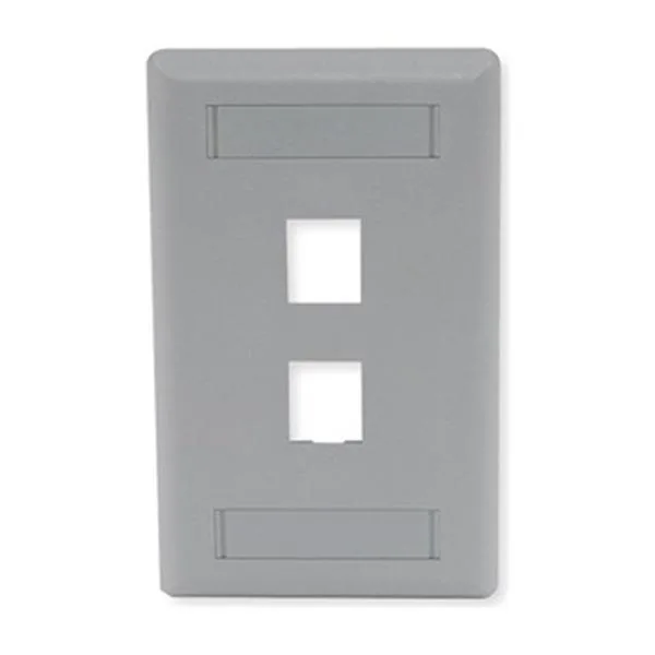 Hubbell Incorporated Hubbell Incorporated IFP12GY Faceplate 2 Port telephone accessory — product photo