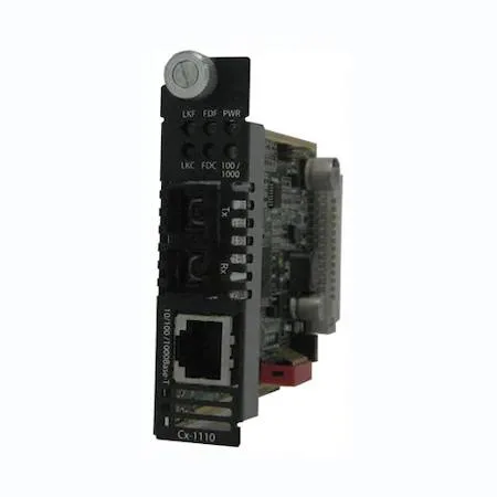 Perle CM-1110-M2SC05 media converter mount, metal bracket form factor, black finish