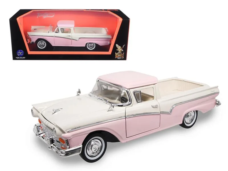 ROAD SIGNATURE ROAD SIGNATURE 1957 Ford Ranchero Pickup Pink 1/18 Diecast — product photo