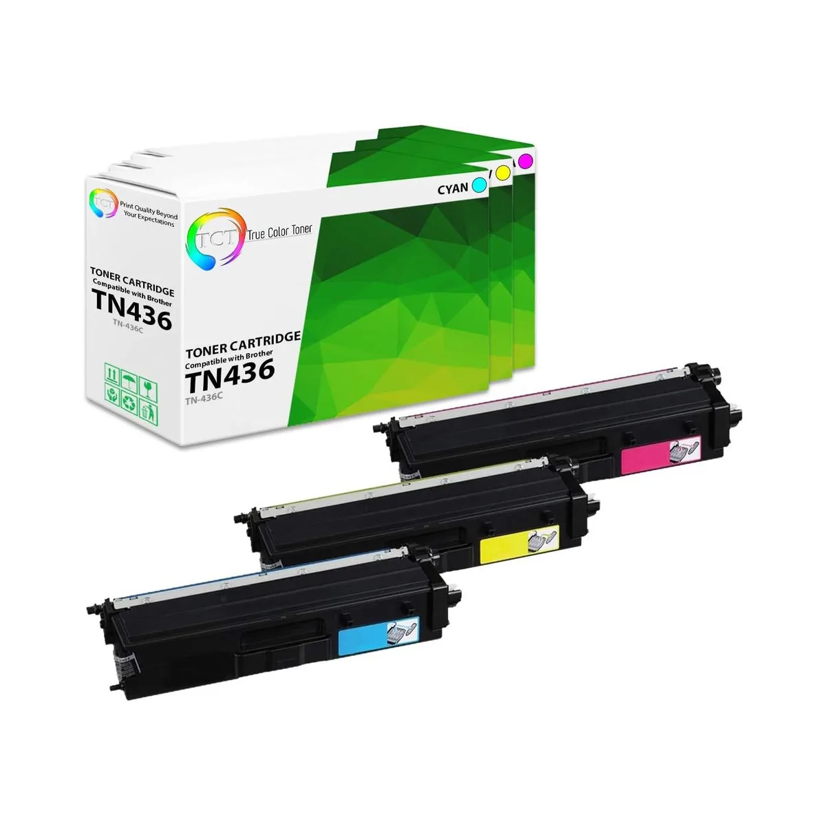 True Color Toner True Color Toner TN436 3 Pack Cyan Magenta Yellow 6500 Pages — product photo