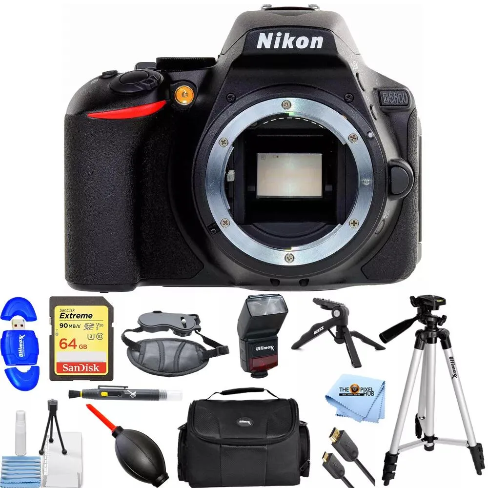 Nikon Global Nikon Global D5600 24.2MP DSLR Camera 1575 64GB Flash Bundle — product photo