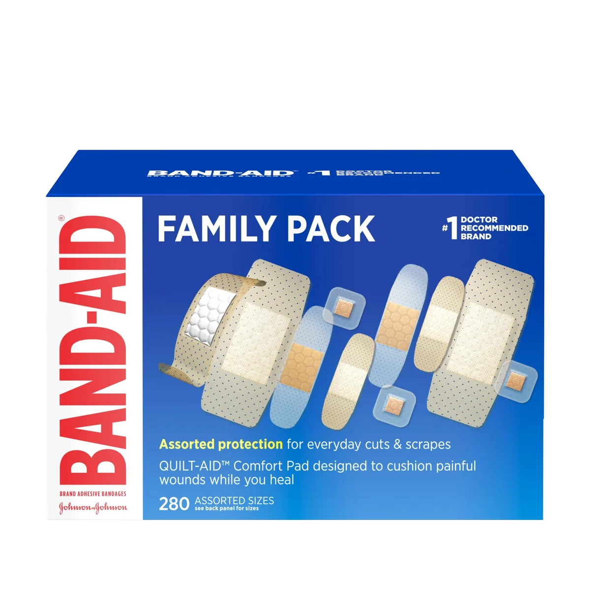  Band-Aid 4711 Adhesive Bandages Family Pack 280 Count — product photo