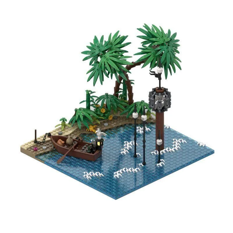 ZITIANYOUBUILD ZITIANYOUBUILD MOC-116559 Beach with Pillory 743+ Parts Educational Building Set — product photo
