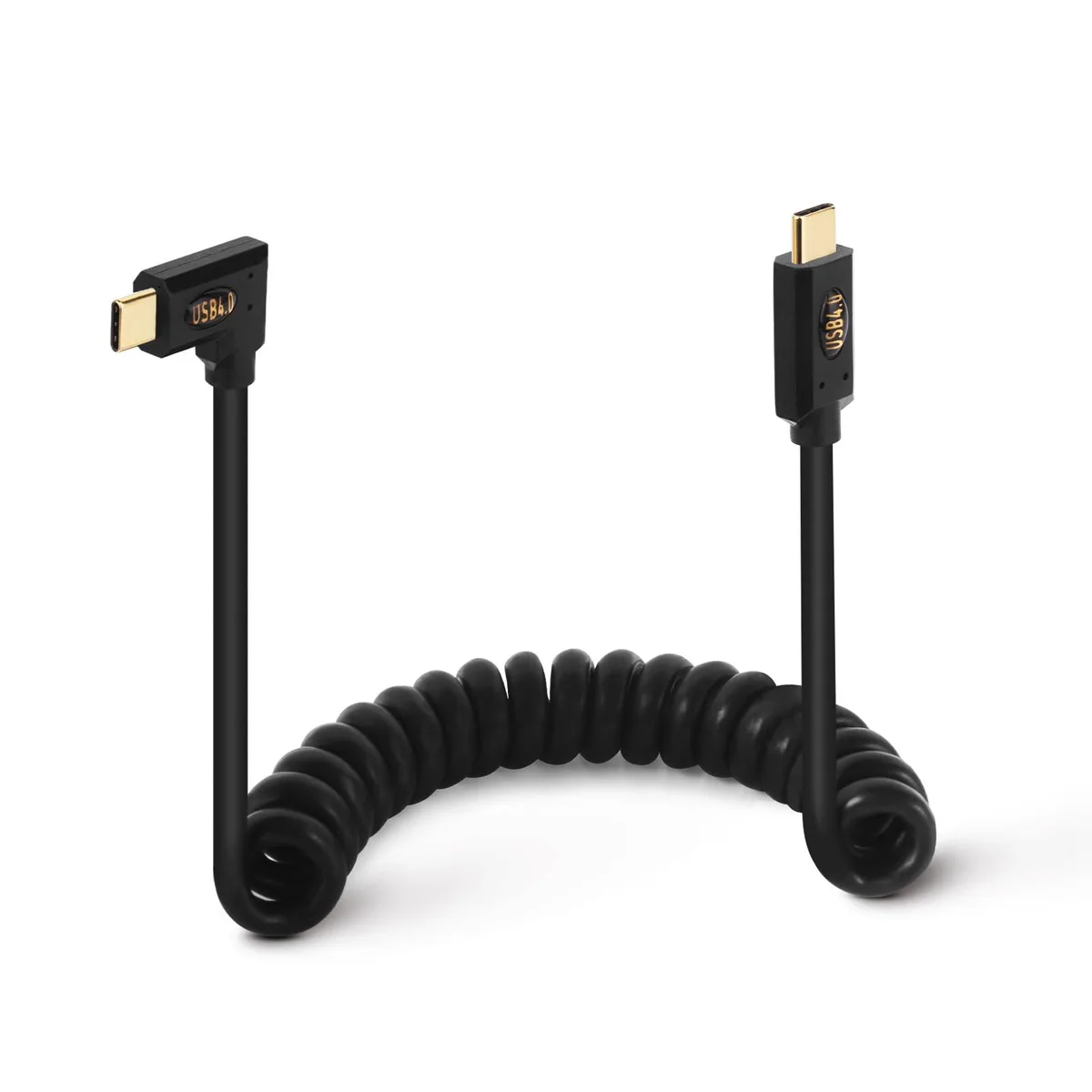 BUCIER BUCIER USB 4.0 Type C Coiled Cable 3.9ft 40Gbps 240W 8K@60Hz Thunderbolt 4/3 — product photo