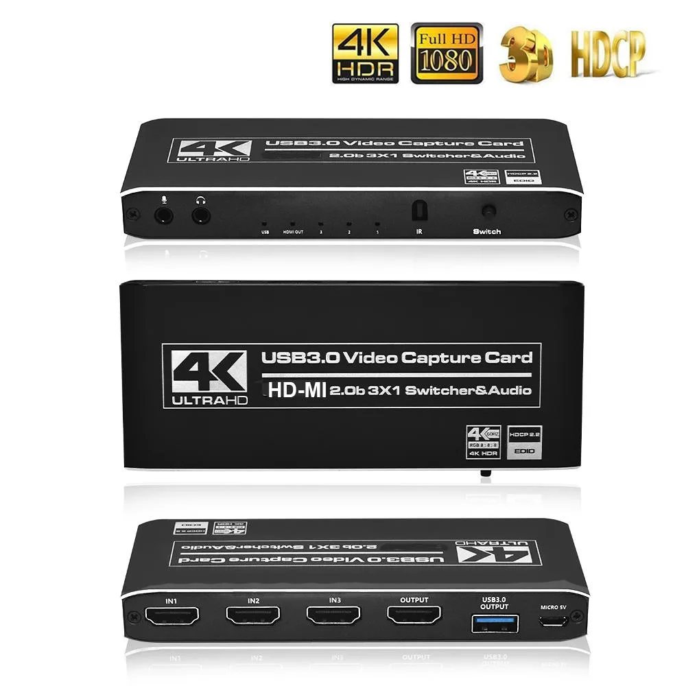 LUOM LUOM OZC6 3×1 HDMI 4K@60Hz video capturing device — product photo