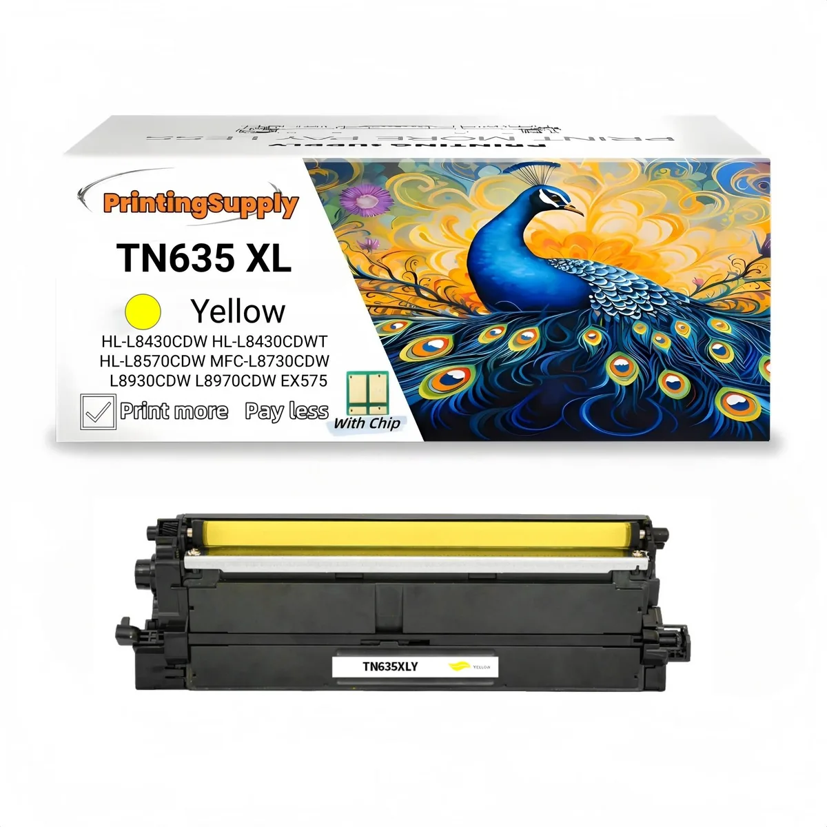 Aster Graphics Inc Aster Graphics Inc TN635XL Yellow Toner Cartridge 4500 Pages — product photo