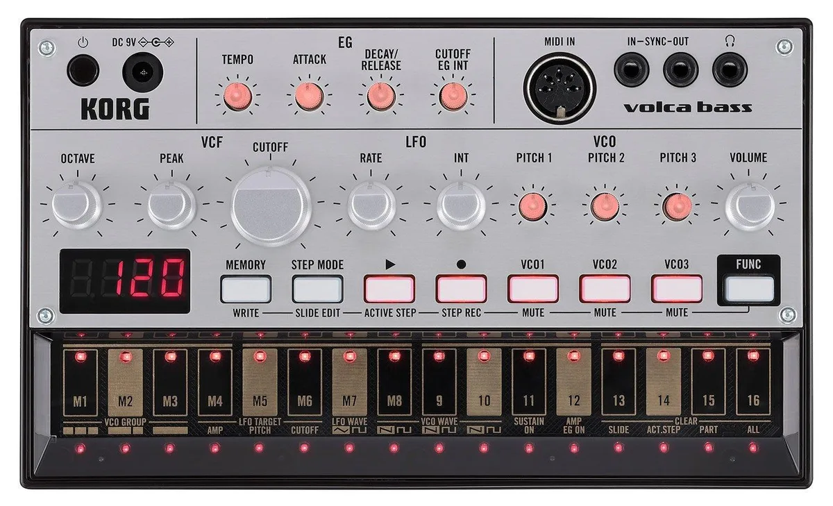 LORDWORLD LORDWORLD Volca Bass Analog Synthesizer 16-step Sequencer — product photo