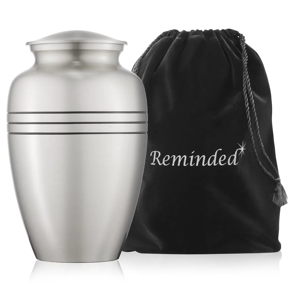 Reminded Reminded Adult Cremation Urn Brass Etched Cross 210 lbs 213.58 cu in — product photo