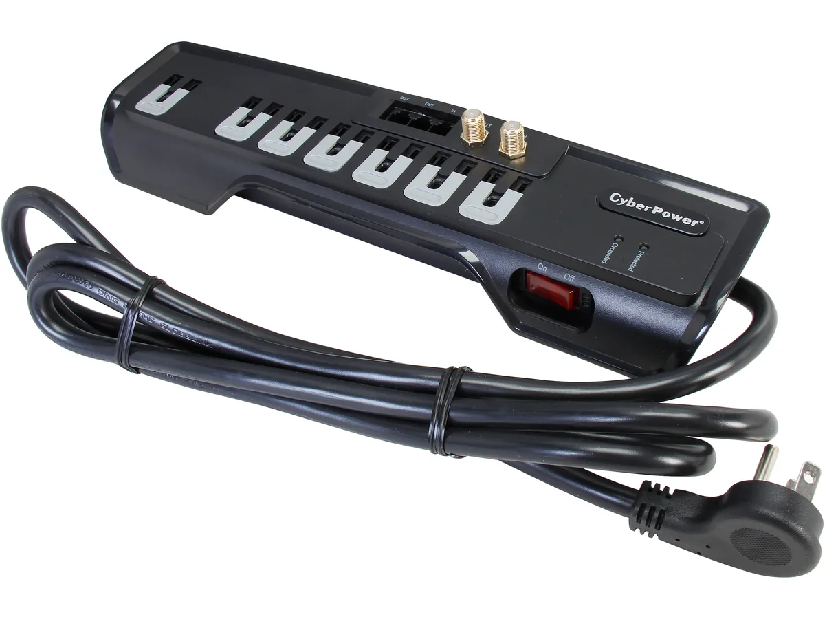 CyberPower CyberPower CSHT706TC surge protector 7 outlets 6 ft 1950 joules — product photo